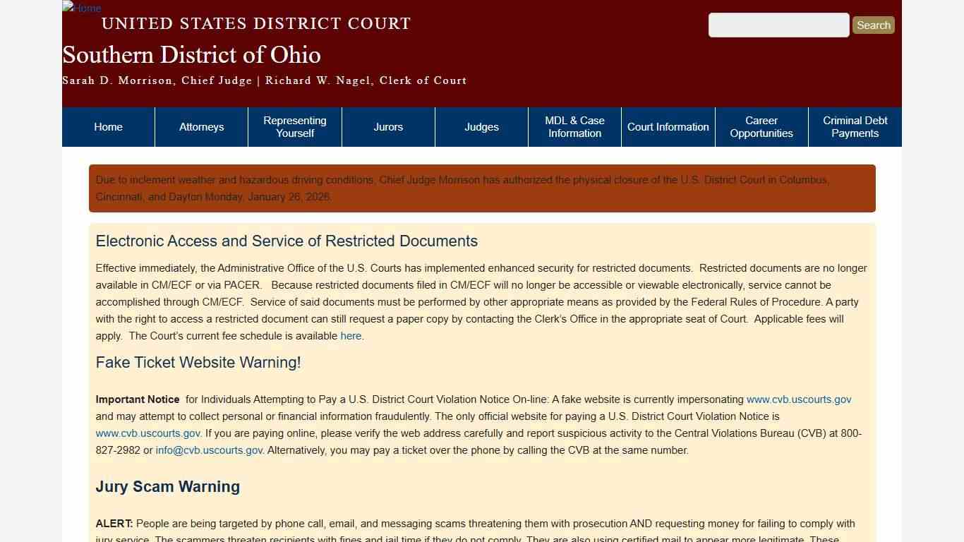 Southern District of Ohio United States District Court